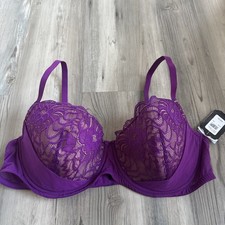 NWT Frederick's of Hollywood Manuela Lace Bra Purple Wine Lace Size 42C  50 