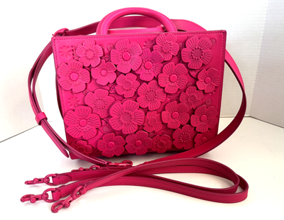 COACH Rogue Bag 25 W/Tea Rose Silver/Dragonfruit Pink Glovetanned