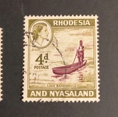 Postage Stamp Rhodesia & Nyasaland 1960 View Of Kariba Dam Foto De...