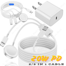USB C Adapter Magnetic Fast Charger For Apple Watch 7/6/5/4/3/2/1/SE iPhone iPad