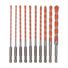 Masonry Drill Bits Set for Various Materials Concrete Brick Tile 10 Pack