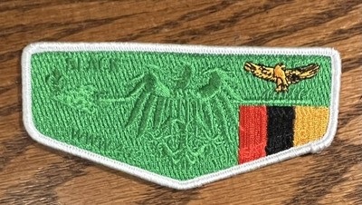 Boy Scout Black Eagle Lodge 482 Zambia 2026 Country Flap New BSA Removed