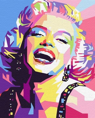Malen nach Zahlen auf Keilrahmen Marilyn Monroe Bild Ausmalen nach Zahlen