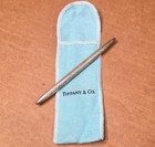 Attractive Tiffany & Co Sterling Silver 4.5" Pen with Blue Cloth Case — photo 1