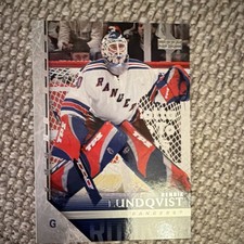 Upper Deck 2005/06 Henrik Lundqvist #216 New York Rangers Rookie Hockey Card. rookie card picture