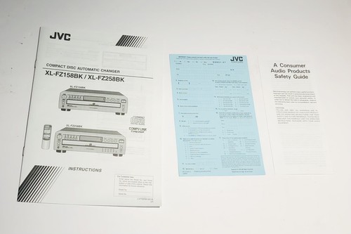 JVC XL-FZ258 5 Disc CD Compact Changer w/ Remote Cables & Manual Brand New Open - Picture 6 of 11