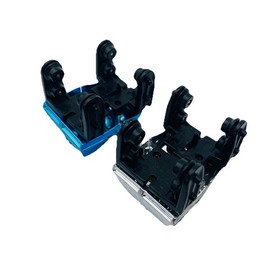 (2) K&rsquo;NEX / Knex Roller Coaster Cars &ndash; Chrome & Blue‑Chrome Micro Part