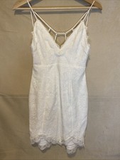 NBD White lace mini dress X-small strap back