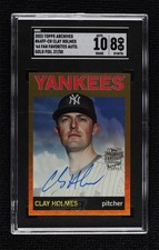 2023 Archives 1964 Fan Favorite Gold Foil 37/50 Clay Holmes SGC 8 Auto 06bg