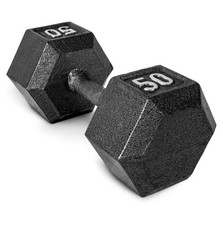 CAP Barbell Rubber Encased Hex Dumbbells Single Weight Home Gym Workout 50lb