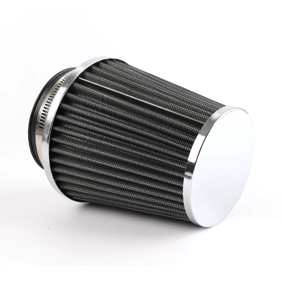 Silver3" Universal Car Cold Air Intake Cone Pod Filter Tapered High Performance - Image 4 of 4