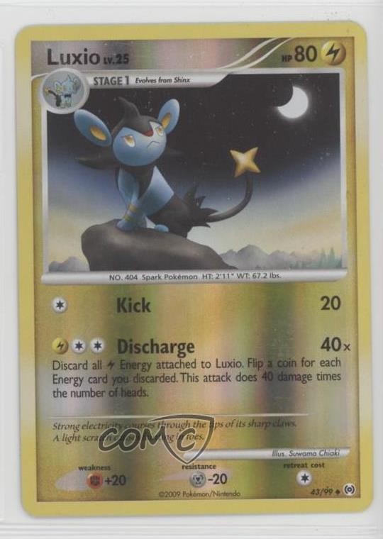 Luxio Reverse Foil Pokémon Platinum Arceus #43 2009