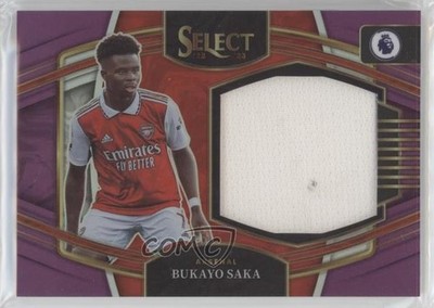 2022-23 Select Premier League Jumbo Swatches Purple Prizm 43/49 Bukayo Saka i4v