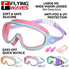 Kids Anti-Fog Swimming Goggles Pool Swim Adjustable Glasses Children Boys Girls