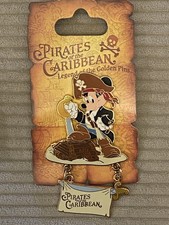 Disneyland DLR Mickey Pirates of the Caribbean Golden Pins Pin Open Edition NEW