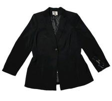 Collections for Le Suit Women s Blazer Size 14 Black One Button Career NWT