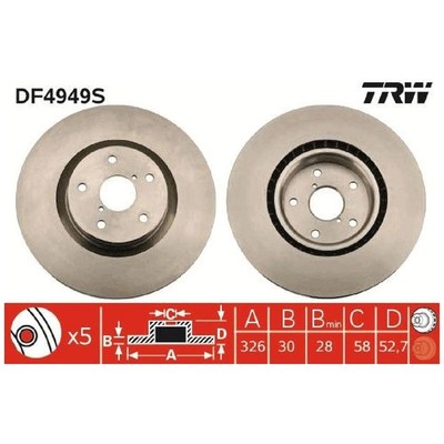 2x Bremsscheibe vorne für Subaru Impreza GD GE GR WRX GJ | 26223381