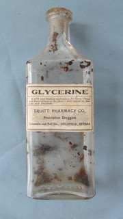 1900's Goldfield Nevada Truitt Pharmacy Co. Labeled Drug Store Bottle Mining