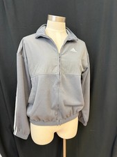 Adidas Full Zip Long Sleeve Training Jacket - Womens Gray Size M/L READ 