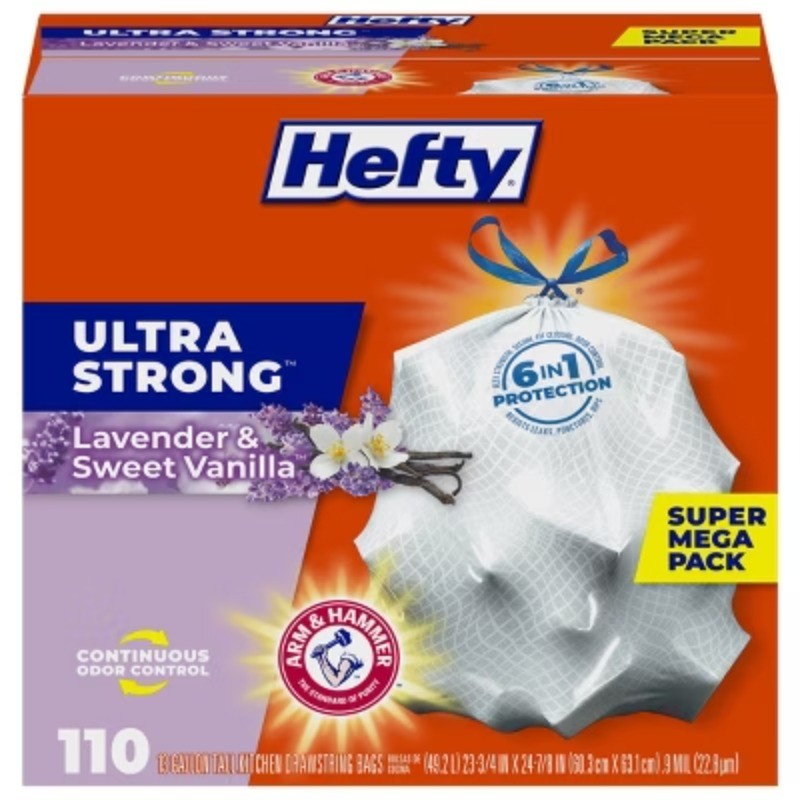  Hefty Ultra Strong Tall Kitchen Trash Bags - 13gal/110ct