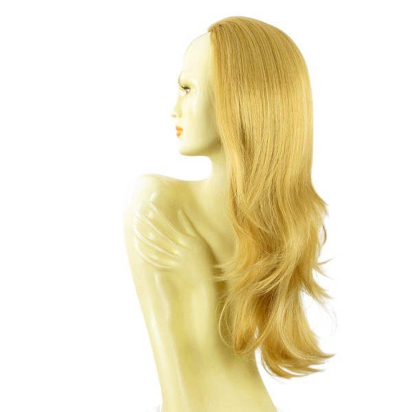Demi-tête blond doré 62cm ref 013 pour cheveux fins en manque de volume