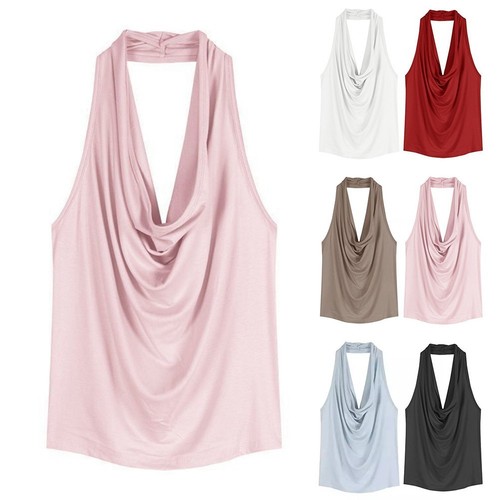 Comodo gilet collo alto da donna alla moda senza maniche top design - Foto 4 di 15