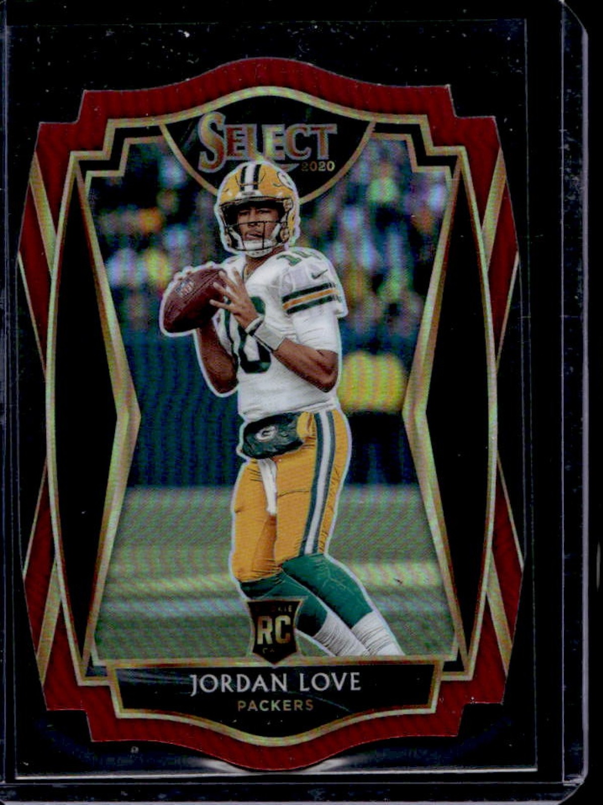 2020 Select Jordan Love RC Maroon Prizm Die Cut Premier Level #147 Packers