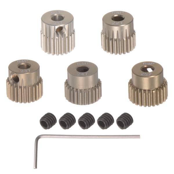 "64P Ritzel Set 3,175Mm (1/8\") Welle 21Z 22Z 23Z 24Z 25Z Motorritzel (5 StüCk)"-image