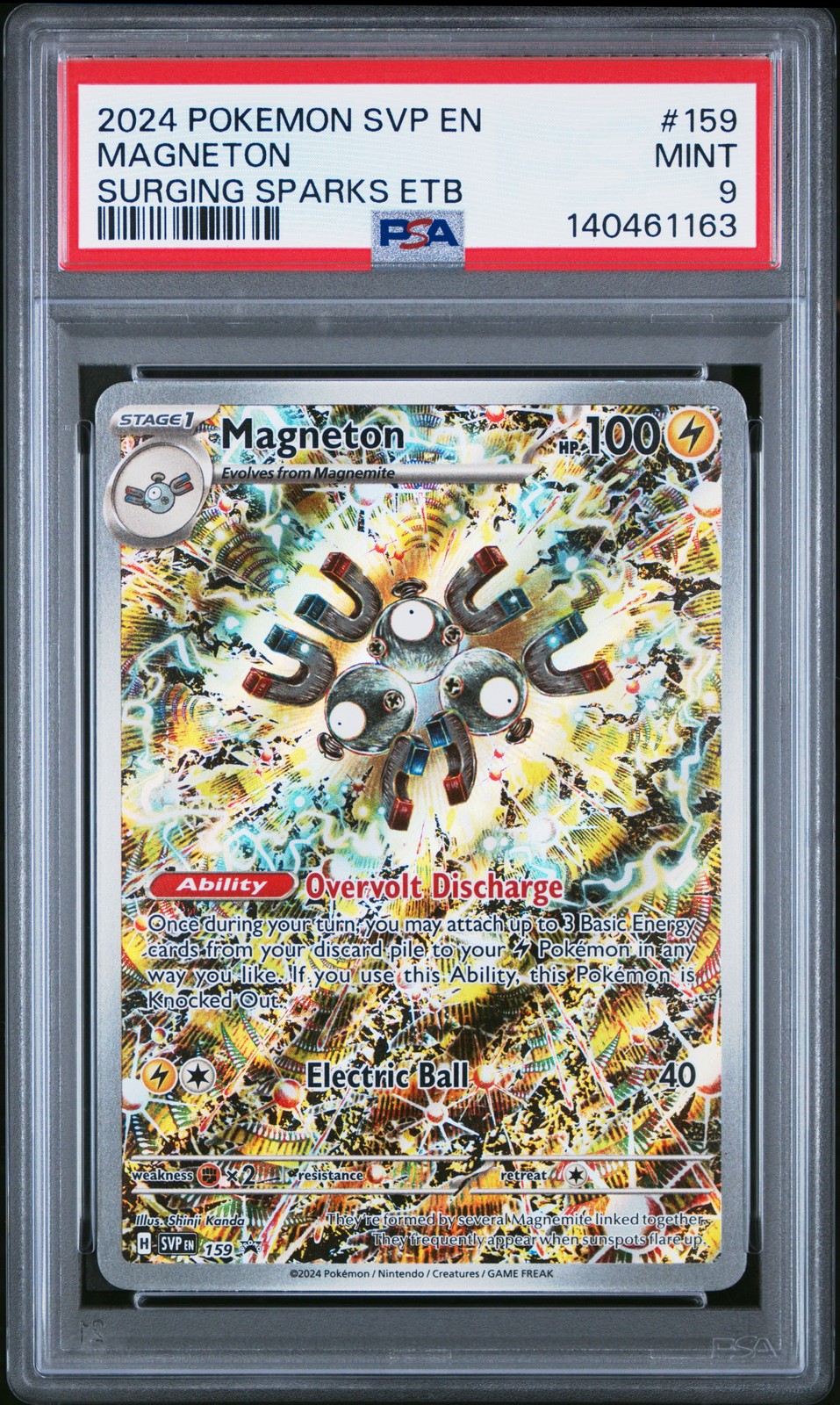 2024 POKEMON SVP EN-SV BLACK STAR PROMO #159 MAGNETON PSA 9