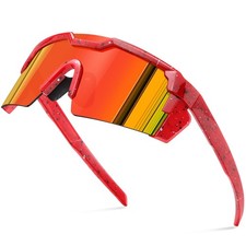 RSQQAV Kids Sunglasses Youth Baseball Sun Glasses for Boys 1pack, Red/Red