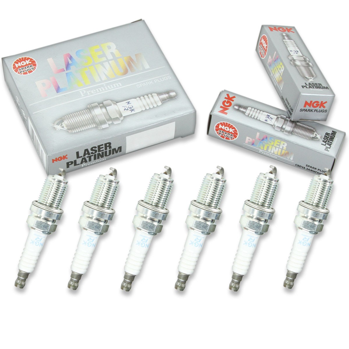 6 pc NGK 7772 PFR7G-11S Laser Platinum Spark Plugs for PK22PR-L11S re
