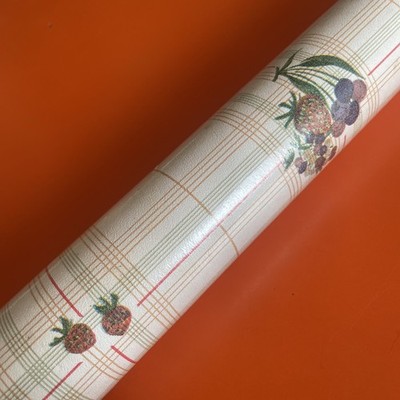 Vintage Retro 50-70er Tapetenrolle New Old Stock Obststreifen Abstrakt Kitsch