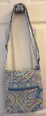 Vera Bradley Capri Blue Hipster Crossbody Approximately 10 x11  Good Condition
