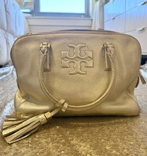 Tory Burch Thea Gold Satchel Handbag