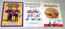 5 DIFF SIGNED 1999 AD PAGES--EARNHARDT SR & JR-JARRETT-ELLIOTT-CHILDRESS--(8x11)