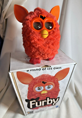 Furby Boom Hasbro Orange Phoenix Red 2012 Talking Pet Toy w/ Original Box TESTED
