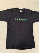Jerzees Size M Tee Shirt Body body Geometric Muscle 90’s Black W/lime Green 