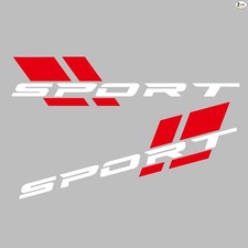 Sport Letter Decal for Car, Reflective Car Sticker and Decal, Car Red white