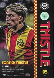 Partick Thistle v Celtic Premier Sports Cup Quarter Final 21 September 2025