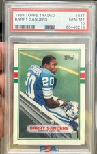 1989 TOPPS TRADED #83T BARRY SANDERS RC HEISMAN HOF PSA 10