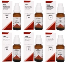 ADEL 55 Spondylitis Drops Pack of 6 Homeopathic Remedy for Neck & Back Pain
