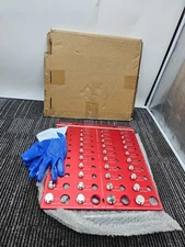 Nut and Bolt Thread Checker, Bolt & Nut Identifier Gauge 44-Holes Red