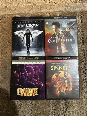 The Crow/Constantine/Five Nights At Freddy s/Sinners/New Sealed/4K+ Digital/Nice