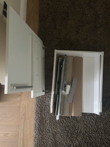 IKEA MAXIMERA Drawer, medium, white With Doors And Handles 