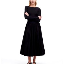 Madewell NWT Martina Long Sleeve Bubble Hem Dress $198 Size 00 Party Goth Witchy