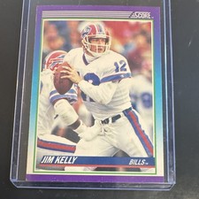 Score 1990 Jim Kelly #112 Buffalo Bills Football Base Set NFL Trading Card