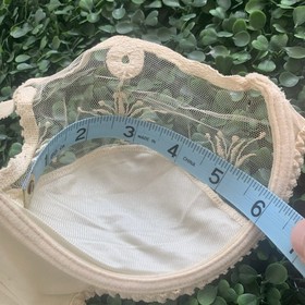 Stunning vintage French designer Aubade reeds & ribbon pattern underwire bra