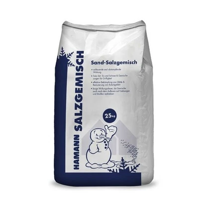 HAMANN MERCATUS GMBH Sand-Salzgemisch 25 kg Auftausalz Sandgemisch Winter Streugut Auftausalz Gemisch