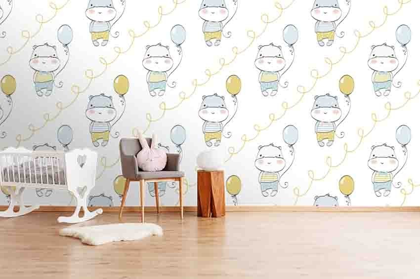 3D Animal Balloon Pattern Wall Murals Wallpaper Murals Wall Sticker