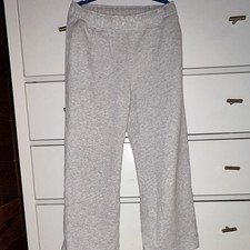 Abercrombie Kids Essential Girls Plain Gray Fleece Jogger Sweatpants 13/14 Short